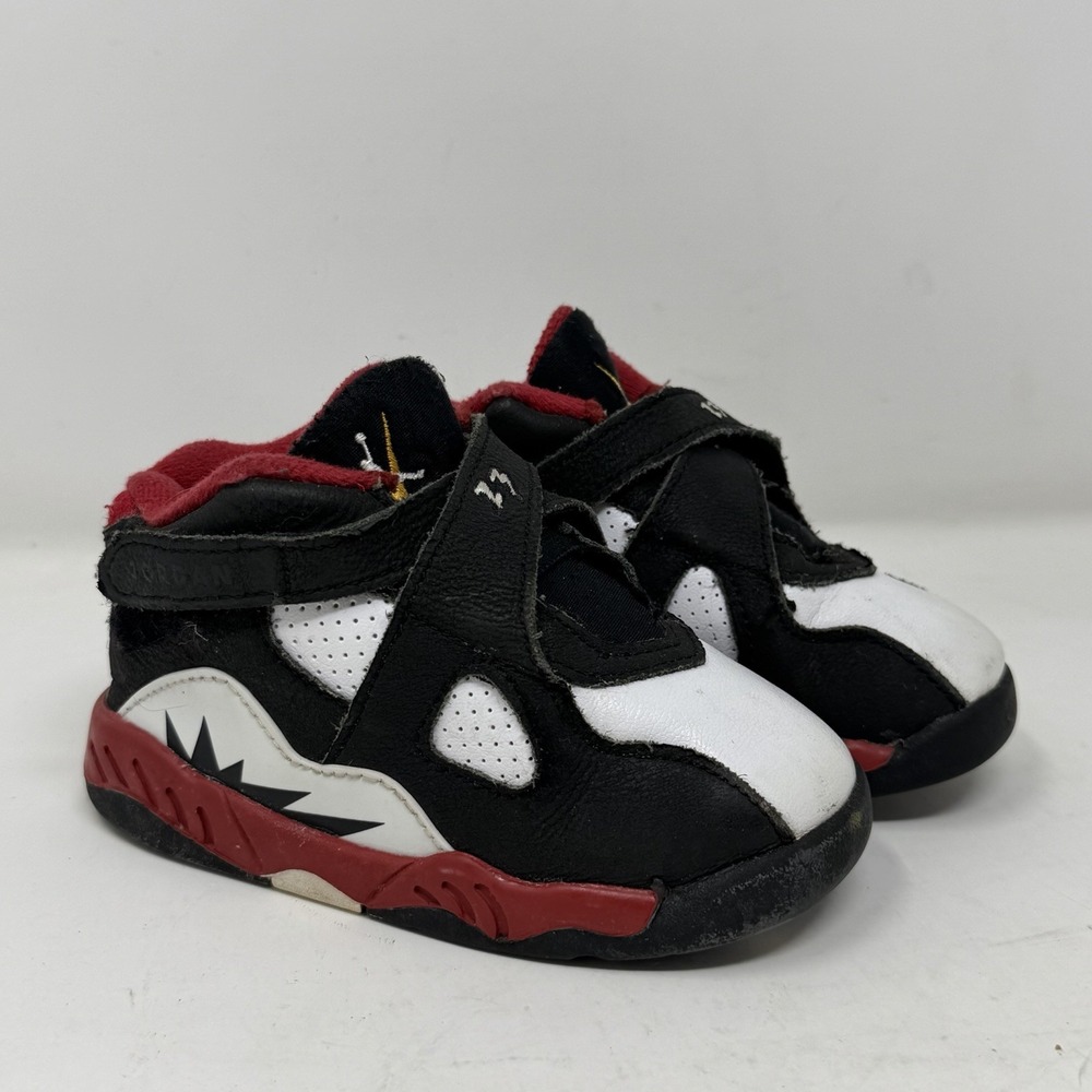 Nike Air Jordan 8 Retro DO8732-601 Toddler Size 7C Shoes 'Paprika' Black White